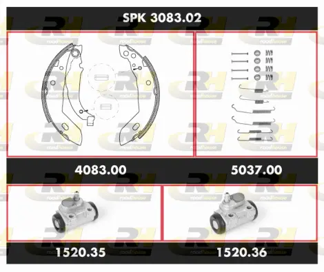 Brake Kit, drum brake (SPK 3083.02)