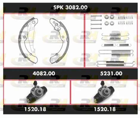 Brake Kit, drum brake (SPK 3082.00)