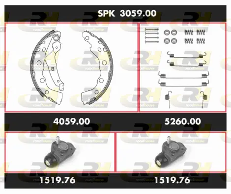 Brake Kit, drum brake (SPK 3059.00)