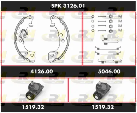 Brake Kit, drum brake (SPK 3126.01)