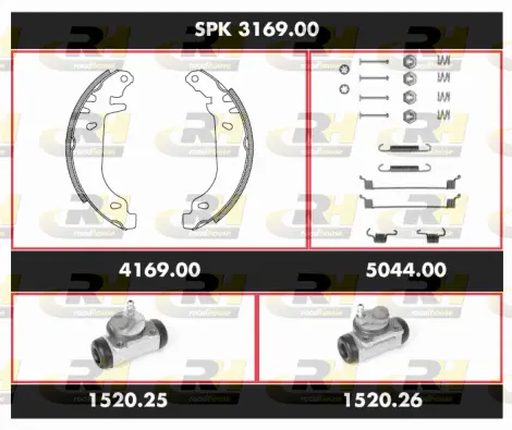 Brake Kit, drum brake (SPK 3169.00)
