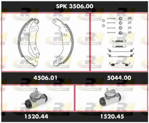Brake Kit, drum brake (SPK 3506.00)