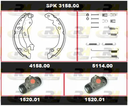 Brake Kit, drum brake (SPK 3158.00)