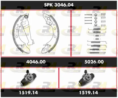 Brake Kit, drum brake (SPK 3046.04)