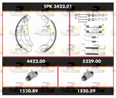 Brake Kit, drum brake (SPK 3422.01)