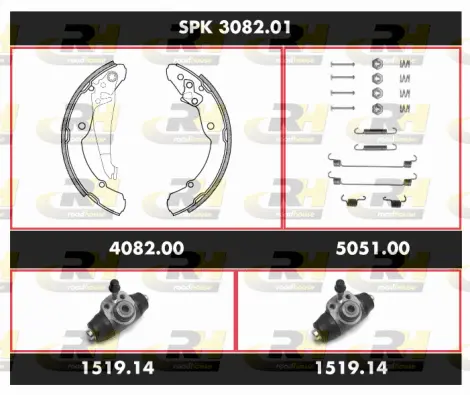 Brake Kit, drum brake (SPK 3082.01)