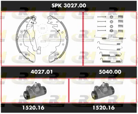 Brake Kit, drum brake (SPK 3027.00)