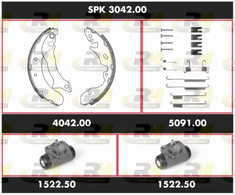 Brake Kit, drum brake (SPK 3042.00)