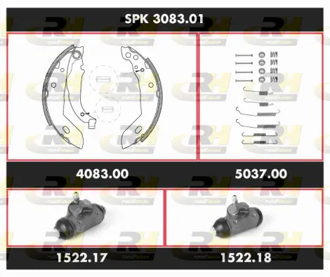 Brake Kit, drum brake (SPK 3083.01)