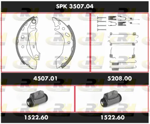 Brake Kit, drum brake (SPK 3507.04)