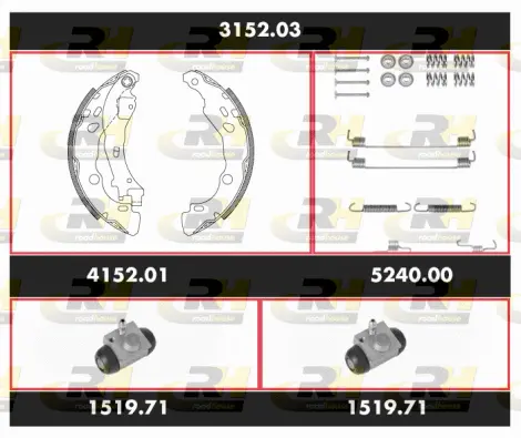 Brake Kit, drum brake (3152.03)