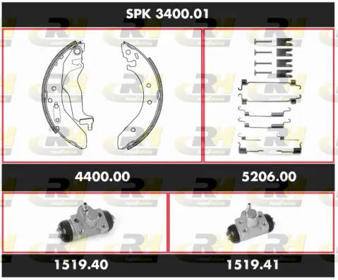 Brake Kit, drum brake (SPK 3400.01)
