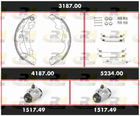 Brake Kit, drum brake (3187.00)
