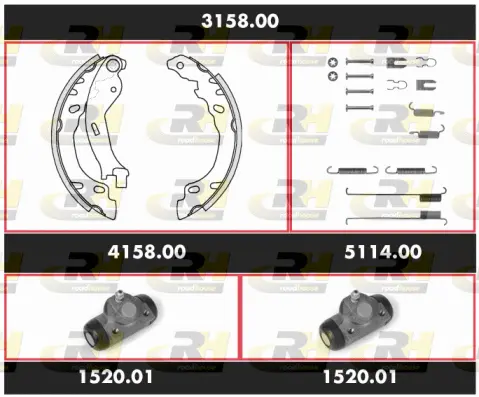 Brake Kit, drum brake (3158.00)