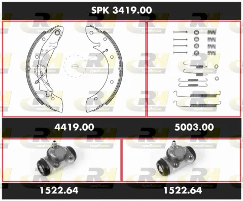 Brake Kit, drum brake (SPK 3419.00)