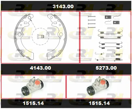 Brake Kit, drum brake (3143.00)