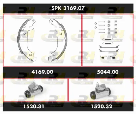 Brake Kit, drum brake (SPK 3169.07)