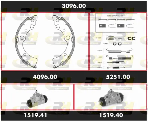 Brake Kit, drum brake (3096.00)