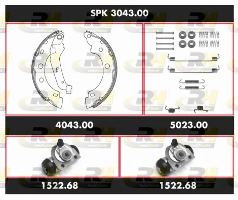 Brake Kit, drum brake (SPK 3043.00)