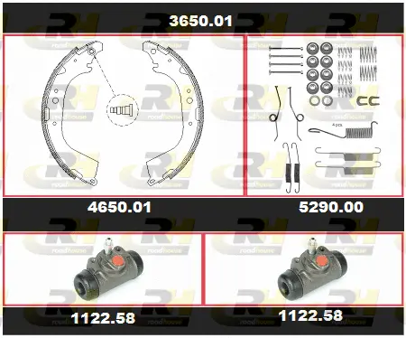 Brake Kit, drum brake (3650.01)