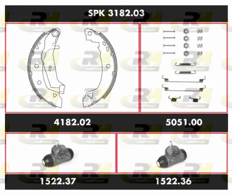 Brake Kit, drum brake (SPK 3182.03)