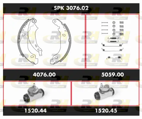 Brake Kit, drum brake (SPK 3076.02)