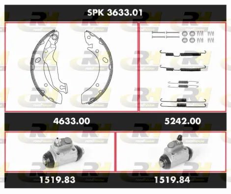 Brake Kit, drum brake (SPK 3633.01)