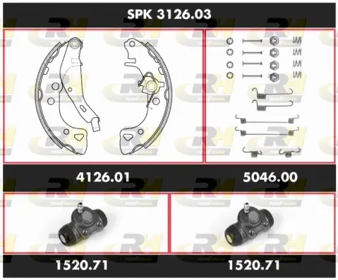 Brake Kit, drum brake (SPK 3126.03)