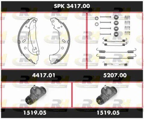 Brake Kit, drum brake (SPK 3417.00)