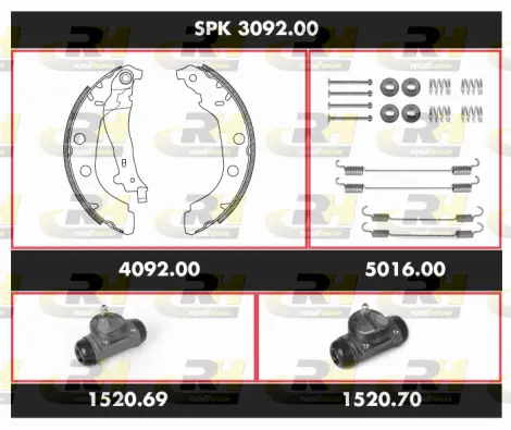 Brake Kit, drum brake (SPK 3092.00)