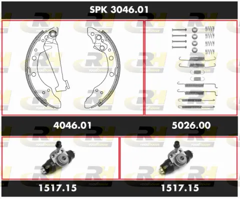 Brake Kit, drum brake (SPK 3046.01)
