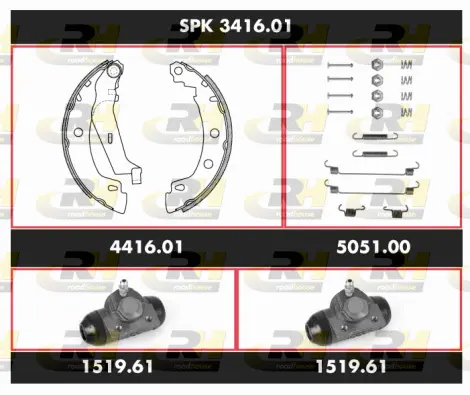 Brake Kit, drum brake (SPK 3416.01)