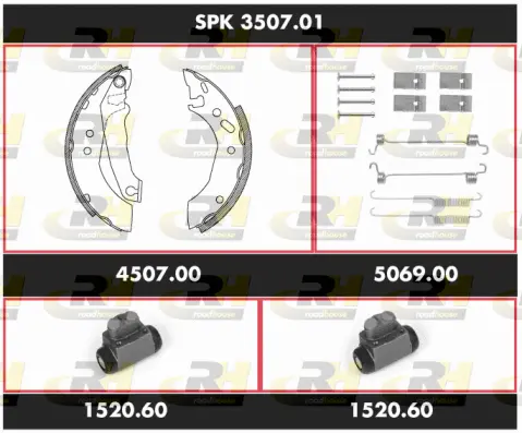 Brake Kit, drum brake (SPK 3507.01)