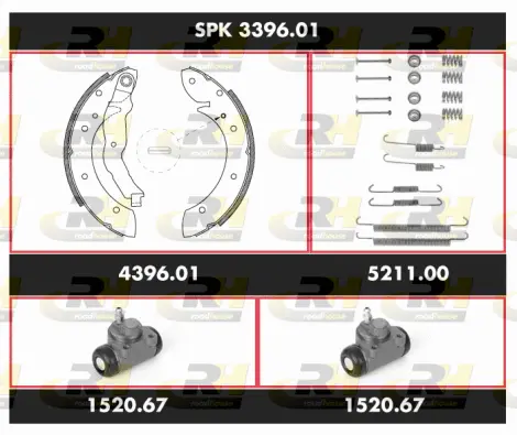 Brake Kit, drum brake (SPK 3396.01)