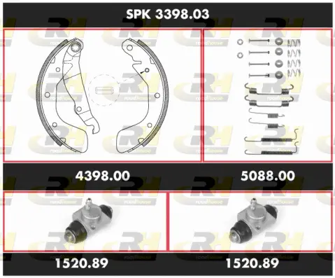 Brake Kit, drum brake (SPK 3398.03)