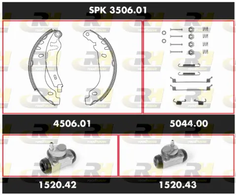 Brake Kit, drum brake (SPK 3506.01)