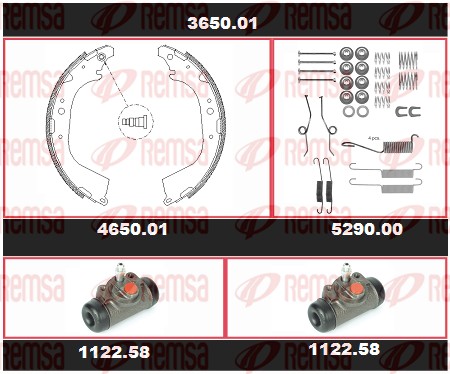 Brake Kit, drum brake (3650.01)