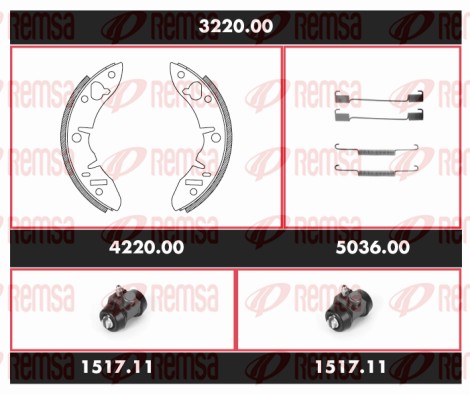 Brake Kit, drum brake (3220.00)