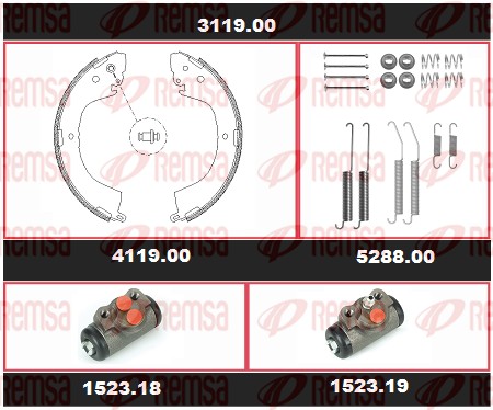 Brake Kit, drum brake (3119.00)