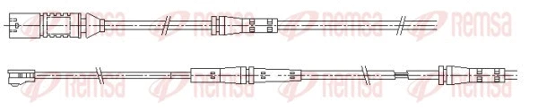 Warning Contact, brake pad wear (001199)