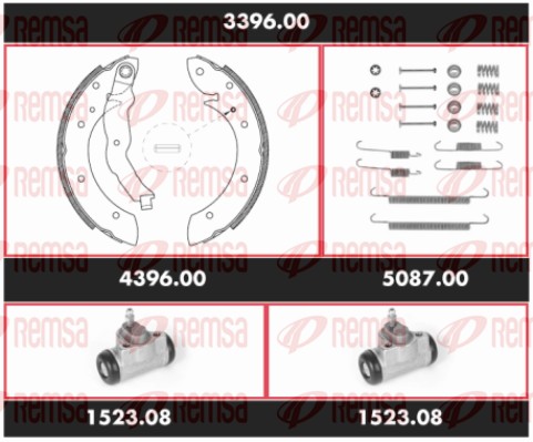Brake Kit, drum brake (3396.00)
