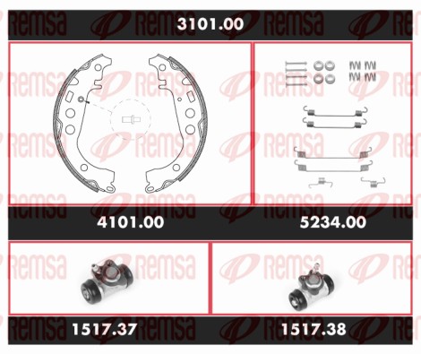 Brake Kit, drum brake (3101.00)
