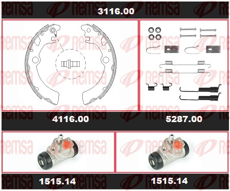 Brake Kit, drum brake (3116.00)
