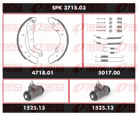Brake Kit, drum brake (SPK 3718.03)