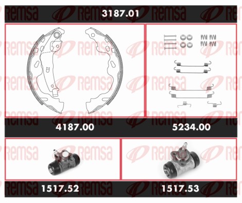 Brake Kit, drum brake (3187.01)