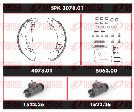Brake Kit, drum brake (SPK 3078.01)