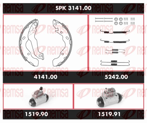 Brake Kit, drum brake (SPK 3141.00)