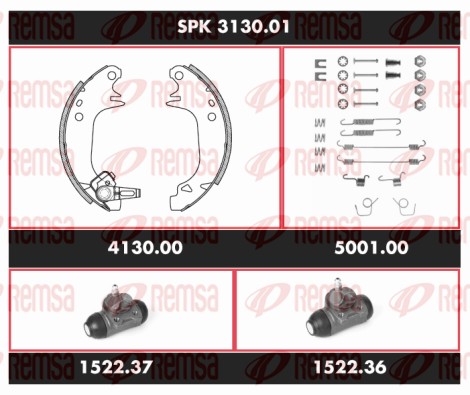 Brake Kit, drum brake (SPK 3130.01)