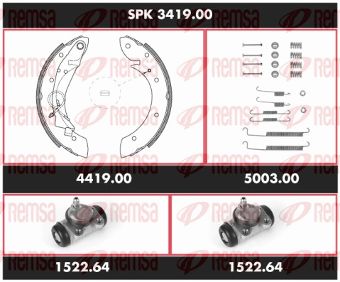 Brake Kit, drum brake (SPK 3419.00)