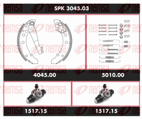 Brake Kit, drum brake (SPK 3045.03)